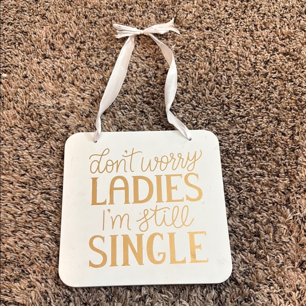 White and Gold ring bearer sign
